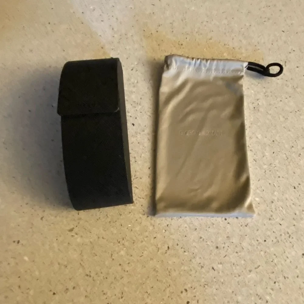 Giorgio Armani and Prada eyeglass cases